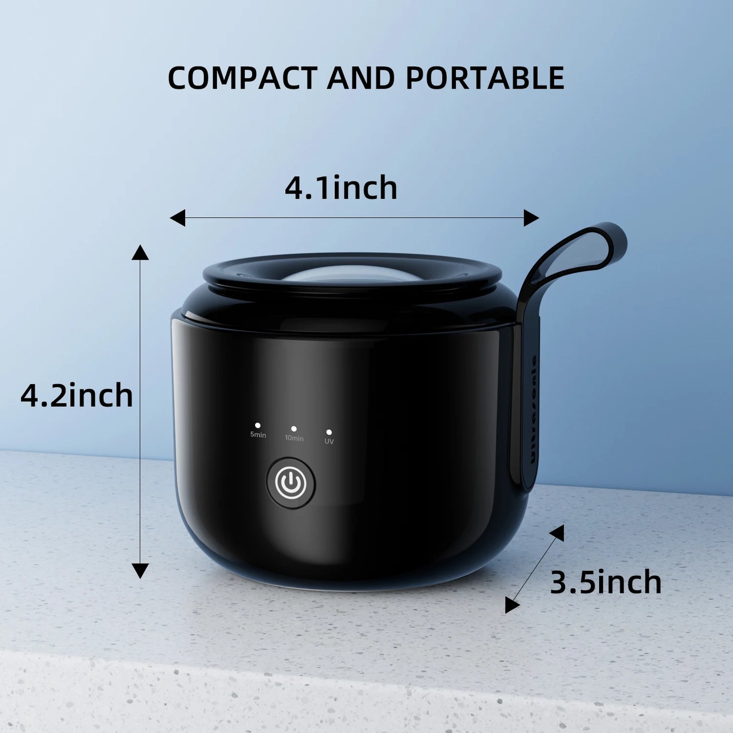 KUNPHY Dental Pod Ultrasonic Retainer Cleaner Machine 200ML with UV 3 Modes for Aligner Nightguard Mouth Guard Oral Dental Care