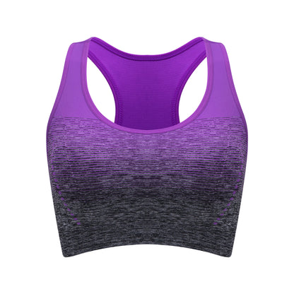 Gradient Padded Breathable Workout Sports Bra
