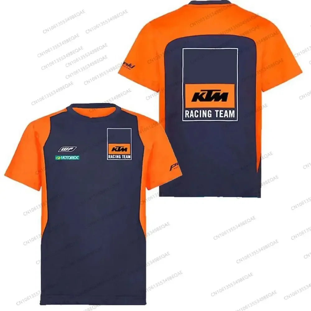 2026 Summer New KTM Racing Suit Mountain Bike Motorcycle Crew Neck Short Sleeve Breathable Quick-Drying Top