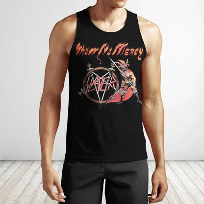 Slayer Rock Band 3D Print Tank Tops Men's Women Streetwear Hip Hop Oversized Fitness Gym Vest Sport Sleeveless Tops Men Clothing