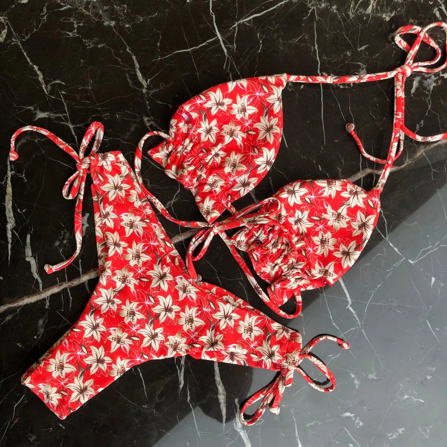Women's Printed Bikini Beach Holiday Trio