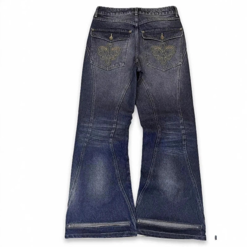 Vintage Embroidery Hip Hop Jeans