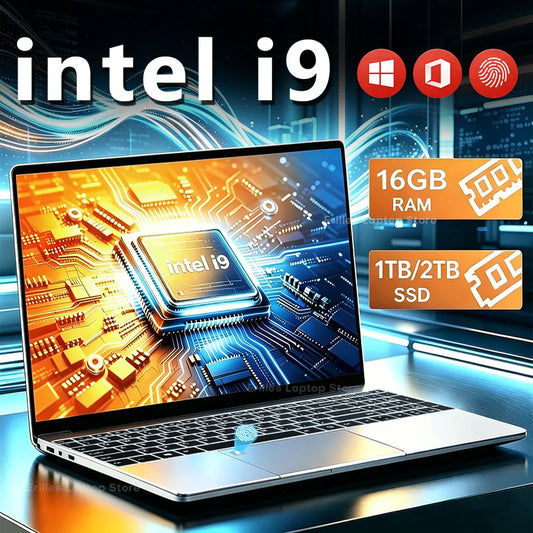 2026 Gaming 15.6"Laptop Intel Core i9 10980HK/i9 9900U Computer 16GB RAM 1TB 2TB 1920*1080 Fingerprint Unlock Backlit Windows 11