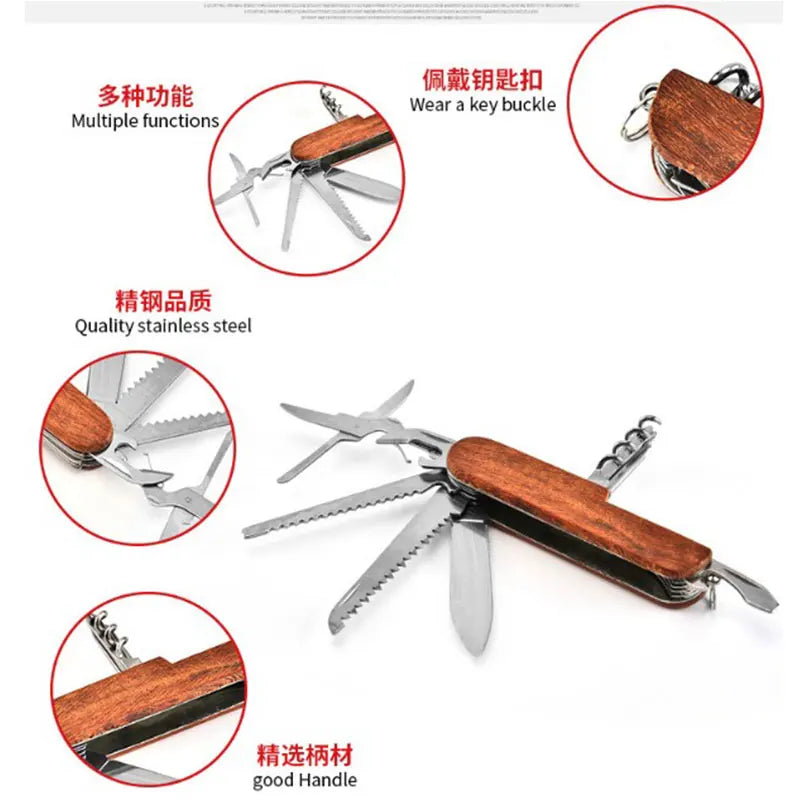 10 Pcs Pocket Knife Multi-tool Knives Father's Day Gifts for Men Wedding Groomsmen Gift Anniversary Gift