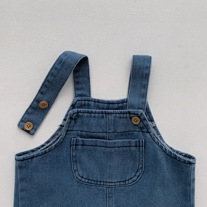 Baby Clothes for Girls Boys T Shirt with Denim Jumpsuit Newborn Clothes Set 2pcs