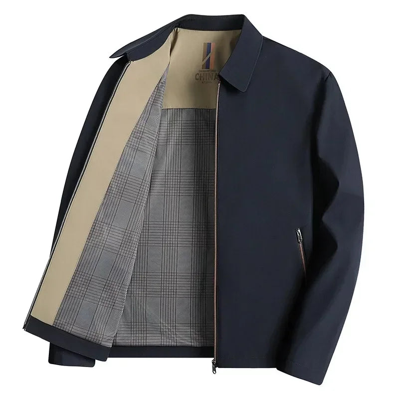 Smart Casual Men's Suit Jacket High Quality Outwear Coats Men Casual Waterproof Jackets Spring Autumn Solid Color Business Coat