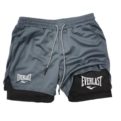 Men Running Shorts 2 In 1 Double-deck Sport Shorts Sportswear Gym Fitness Short Pants Training Jogging Bottom  ClothingMen's