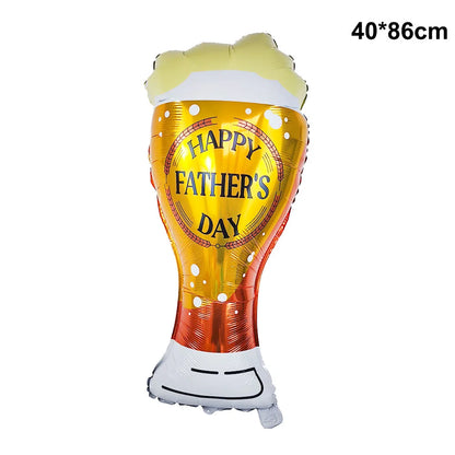 Super Dad Balloons Happy Father's Day Champagne Foil Helium Ball Champagne Beer Ballon Father's Day Gifts Supplies Globos