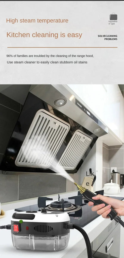 Steam Cleaner High Temperature Pressure Washer with Remote control Steam Cleaning Machine For Home Kitchen Hood Car 2500W