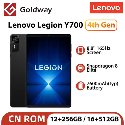 Lenovo Legion Y700 4th Gen TB322FC 256GB 512GB Gaming Tablet Qualcomm Snapdragon 8 Elite 8.8" 165Hz Display 7600mAh 68W Charging