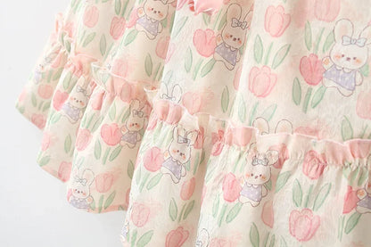 Summer New Baby Girl Dress Sweet Tulip Children'S Sleeveless Clothes (9 Months -4 Years Old)
