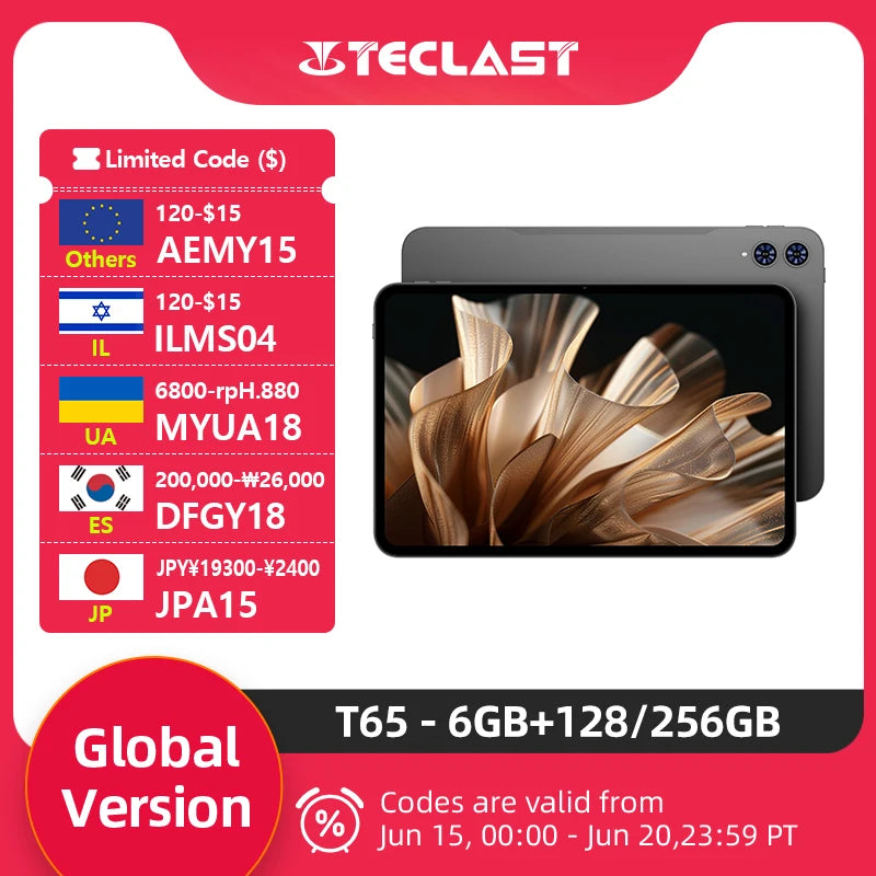 Teclast T65 13.4-inch 2K 120Hz Android 16 Tablets 128GB/ 256GB ROM Unisoc T7280 Octa-core 8000mAh Battery 4G Dual SIM Tablets