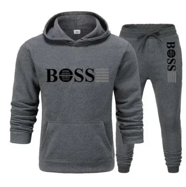 Two-piece fitness sets for autumn and winter, casual sportswear for men and women, and fashionable hooded sweatshirts