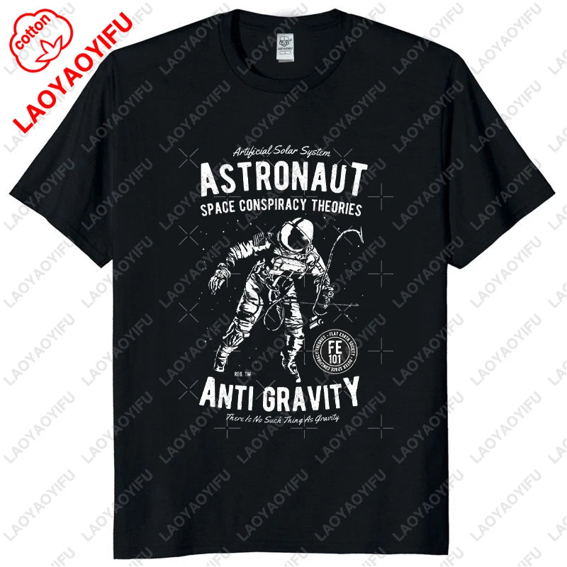 Funny Flat Earth Astronaut Well That Sucks T-Shirt Retro Male T Shirts Summer Breathable Outdoors Woman Man Graphic T Shirts