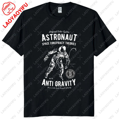 Funny Flat Earth Astronaut Well That Sucks T-Shirt Retro Male T Shirts Summer Breathable Outdoors Woman Man Graphic T Shirts