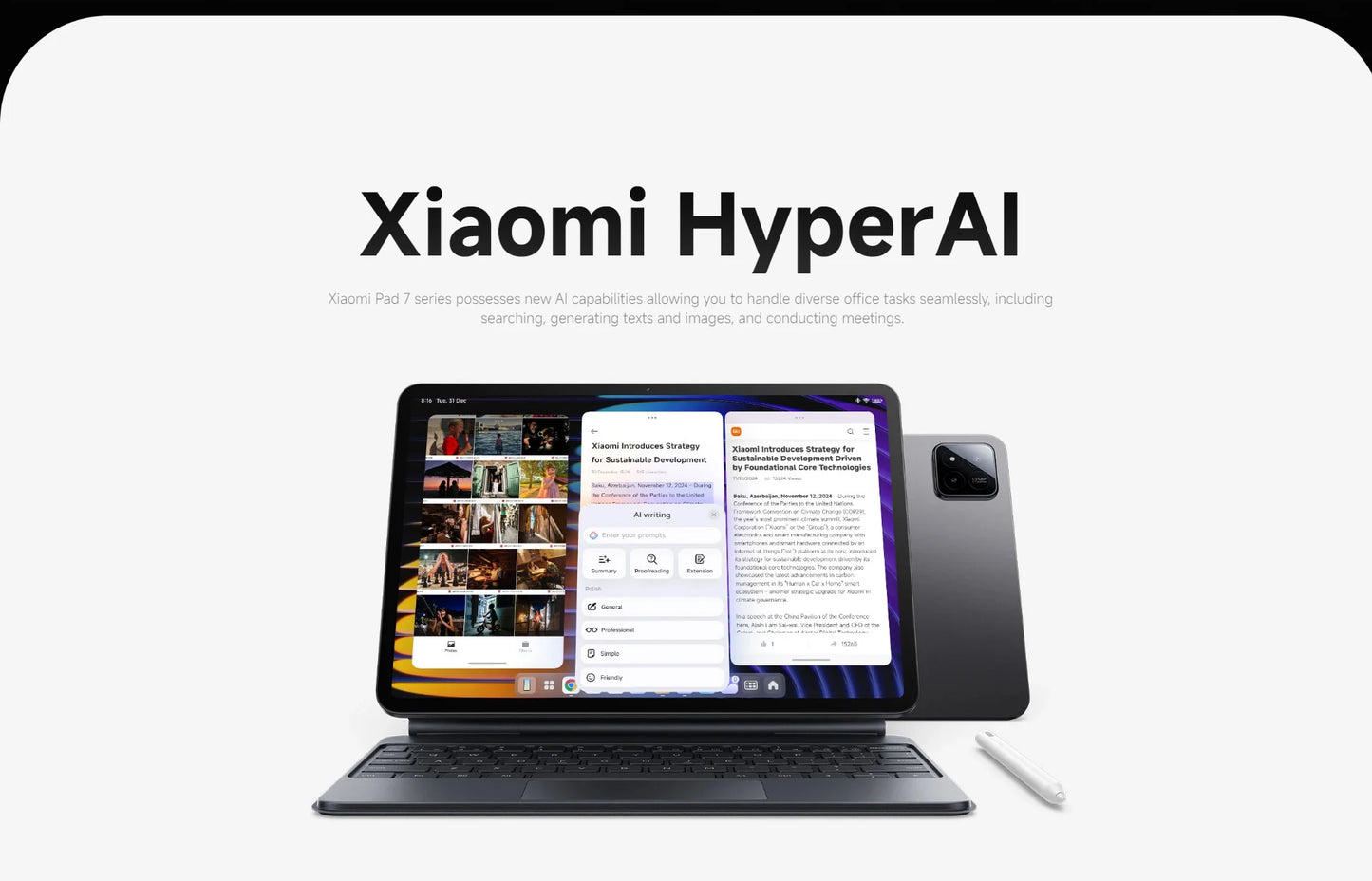 Global Version Xiaomi Pad 7 11.2‘’ 3.2K 144Hz Display 8850mAh Big Battery 13MP Real Camera Tablet PC Snapdragon 7+ Gen 3