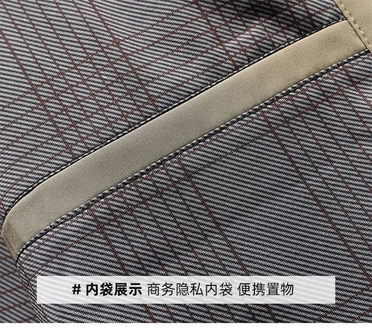 Smart Casual Men's Suit Jacket High Quality Outwear Coats Men Casual Waterproof Jackets Spring Autumn Solid Color Business Coat