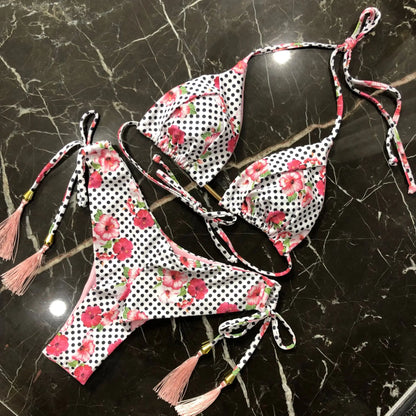 Women's Printed Bikini Beach Holiday Trio