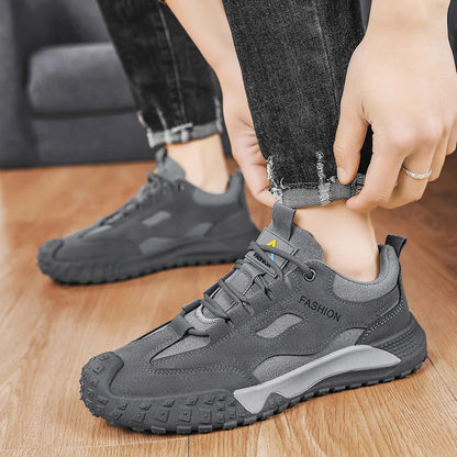Sneakers for Men High Quality Thick Soled Work Strap Outdoor Mountaineering Anti Slip Platform Wear-resistant Casual Sport Shoes