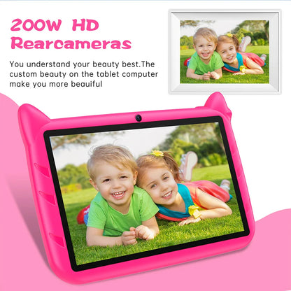 New 7 Inch 5G WiFi Tablet Quad Core 4GB RAM 64GB ROM Kids Learning Education Android Tablets Dual Cameras Google 4000mAh