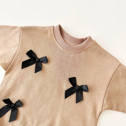 Newborn Baby Girl Clothes Bow Infant Jumpsuit Spring Autumn Babygrow Romper Cotton Kids Toddler Children Clothing 0-18 Months