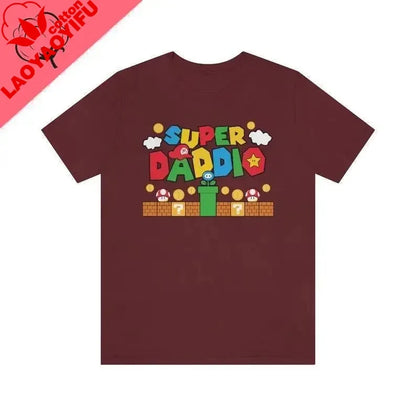 Super Daddio Funny Gamer Dad Father's Day Gift Tshirt 100% Cotton New Fashion Short Sleeve Vintage Classic Streetwear Tee Tops