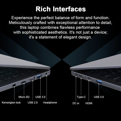 Ninkear A15 Air Laptop AMD Ryzen™ 3 3200U 16GB DDR4+512GB SSD 15.6 Inch FHD IPS Screen 180° Opening and Closing Office Notebook