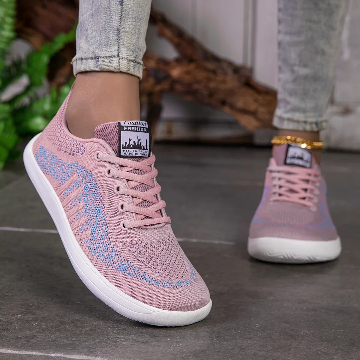 Sneakers Shoes For Woman Wide Barefoot Breathable Lace Up Flats Light Fashion Casual Outdoor Walking Loafers Women Shoes New