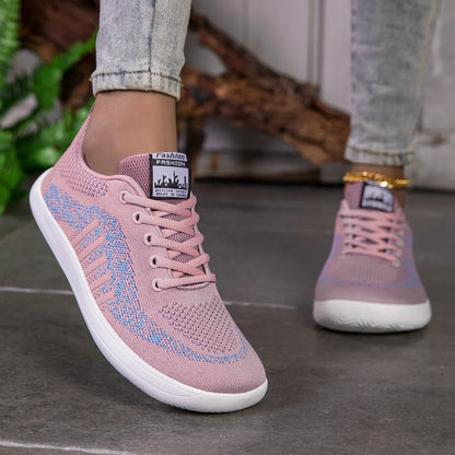 Sneakers Shoes For Woman Wide Barefoot Breathable Lace Up Flats Light Fashion Casual Outdoor Walking Loafers Women Shoes New