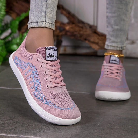 Sneakers Shoes For Woman Wide Barefoot Breathable Lace Up Flats Light Fashion Casual Outdoor Walking Loafers Women Shoes New
