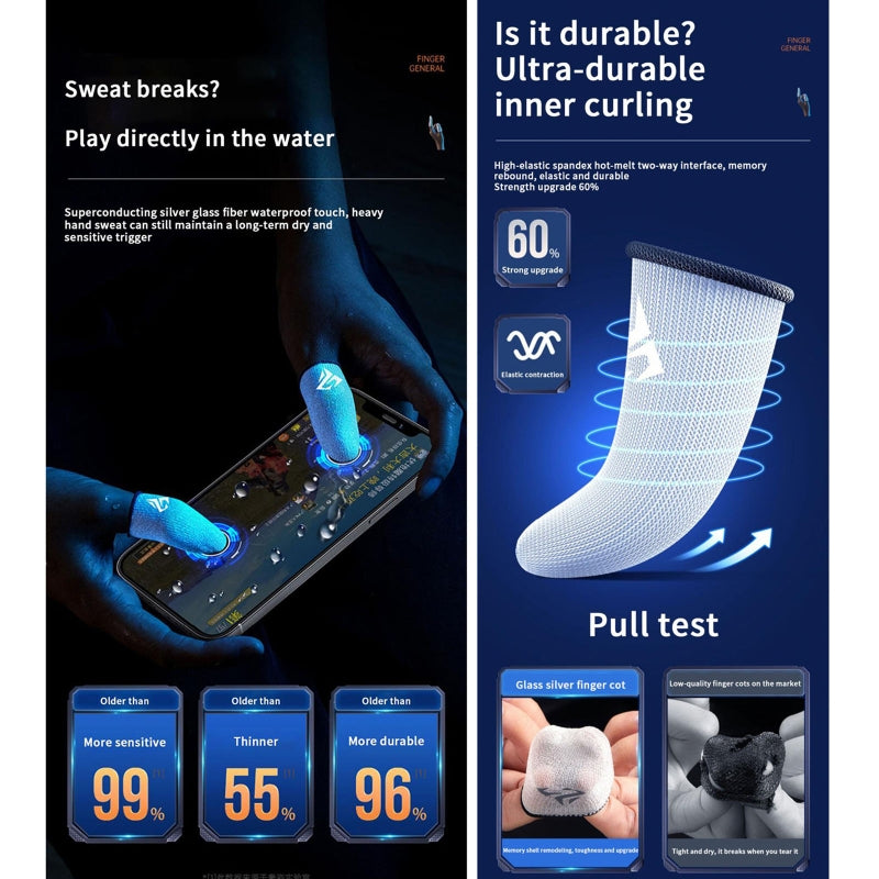 Gaming Finger Sleeves Breathable Gaming Finger Cots for Mobile Game Controllers Gloves for Gaming