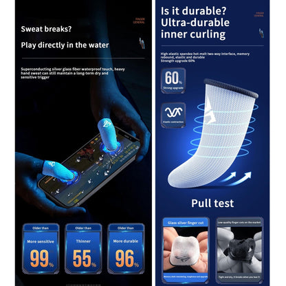 Gaming Finger Sleeves Breathable Gaming Finger Cots for Mobile Game Controllers Gloves for Gaming