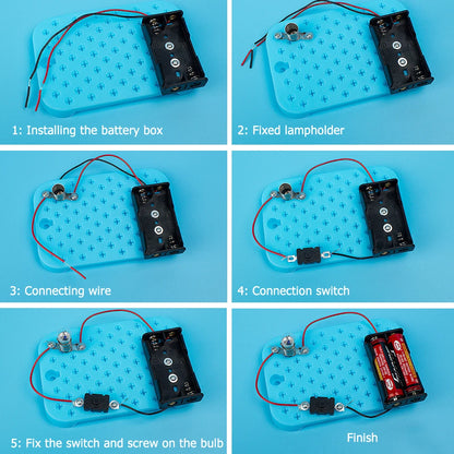 Physical Science Experiments DIY Circuit Kit Excellent ABS and Electronic Components Children Educational Manual Toys