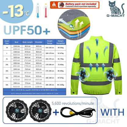 Smart Air Conditioning Cooling Jacket Men Breathable Sun Protection Workwear For Outdoor Workers Fishing Hiking