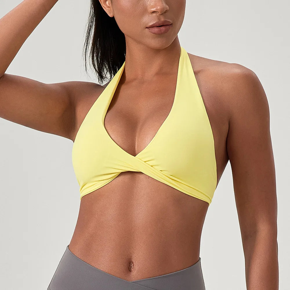 Criss Cross Padded Yoga Sports Bra