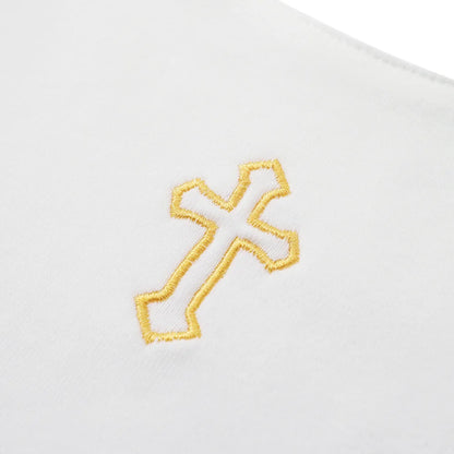 Baptism Clothes for Infant Boys Girls Soft Cotton Bodysuit 3-24 Months Baby First Christening Outfit Summer Toddler Suit