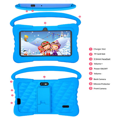 New 7 Inch 5G Android Kids tablets Quad Core 4GB+64GB ROM Android 13 Tablet PC Cartoon Pattern Kids-Proof protective Case
