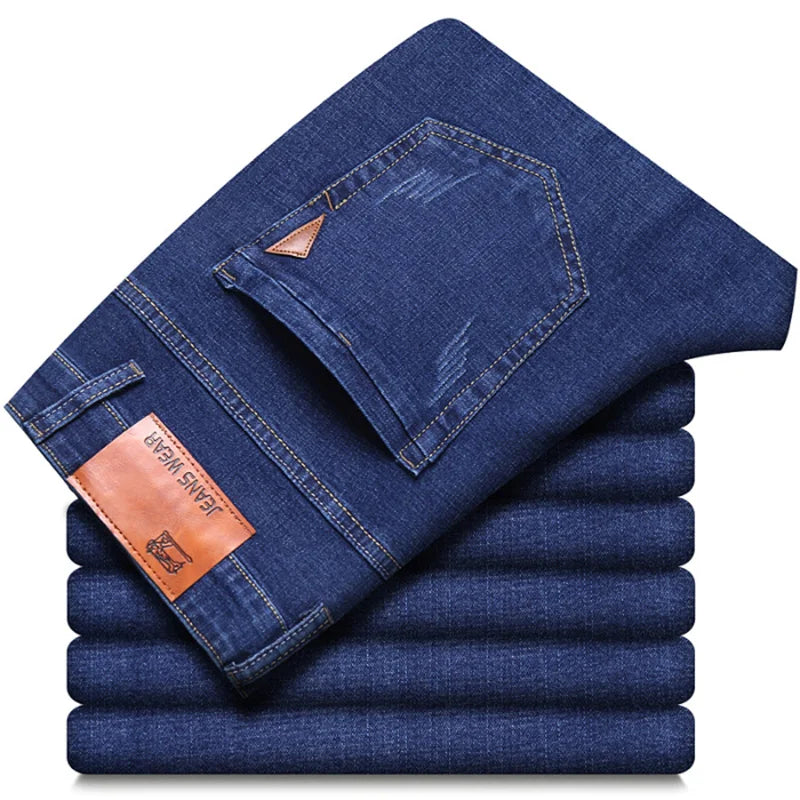 Slim Fit Straight Denim Trousers