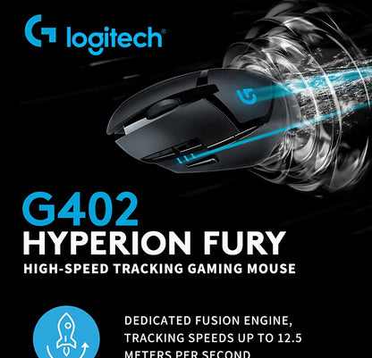6 programmable buttons, high-speed tracking technology, Logitech G402, making your gaming operations more effortless and seamles