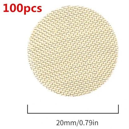 100pcs/Lot Multifunctional Hookah Water Pipe Tobacco Smoking Tool Brass Copper Mesh Pipe Network Filter Metal Net