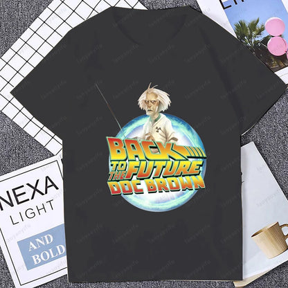Mens Clothing  Doc Brown Back To The Future Back To The Future 1.21 Gigawatts Fun Tops Tee T Shirt Loose Tops T-Shirt