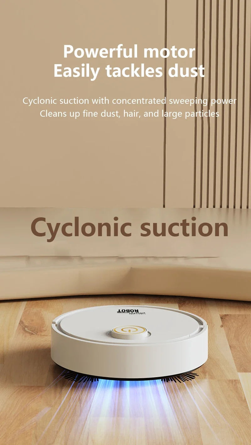 Smart Sweeping Robot Sweeping Suction Mopping 3-in-1 USB Rechargeable Vacuum Home Appliance For Floors Countertops Pet Hair