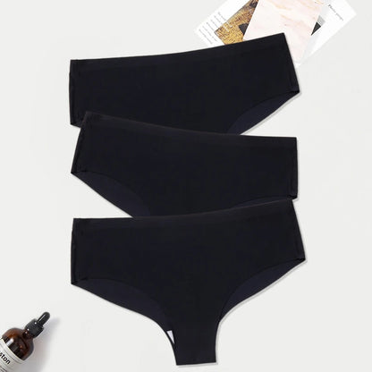 WarmSteps 3Pcs/Set Seamless Woman Panties Underwear Fitness Sports Women's Briefs Ice Silk Sexy Female Lingerie XXL Large Size