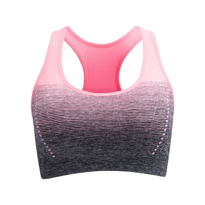 Gradient Padded Breathable Workout Sports Bra