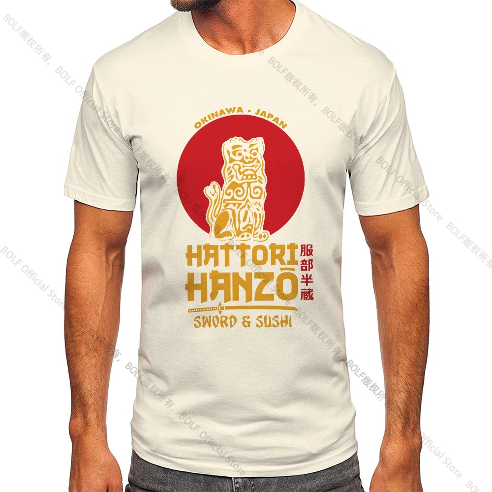 Men's Hattori Hanzo Printed T-shirt 100% Cotton Harajuku Classic Tees for Men Women Casual Shirt Tops Wear