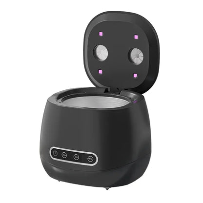 Ultrasonic 48KHz Automatic Denture Cleaner USB Multifunctional Makeup Brush Cleaner with 3 Timer Settings for Oral Care