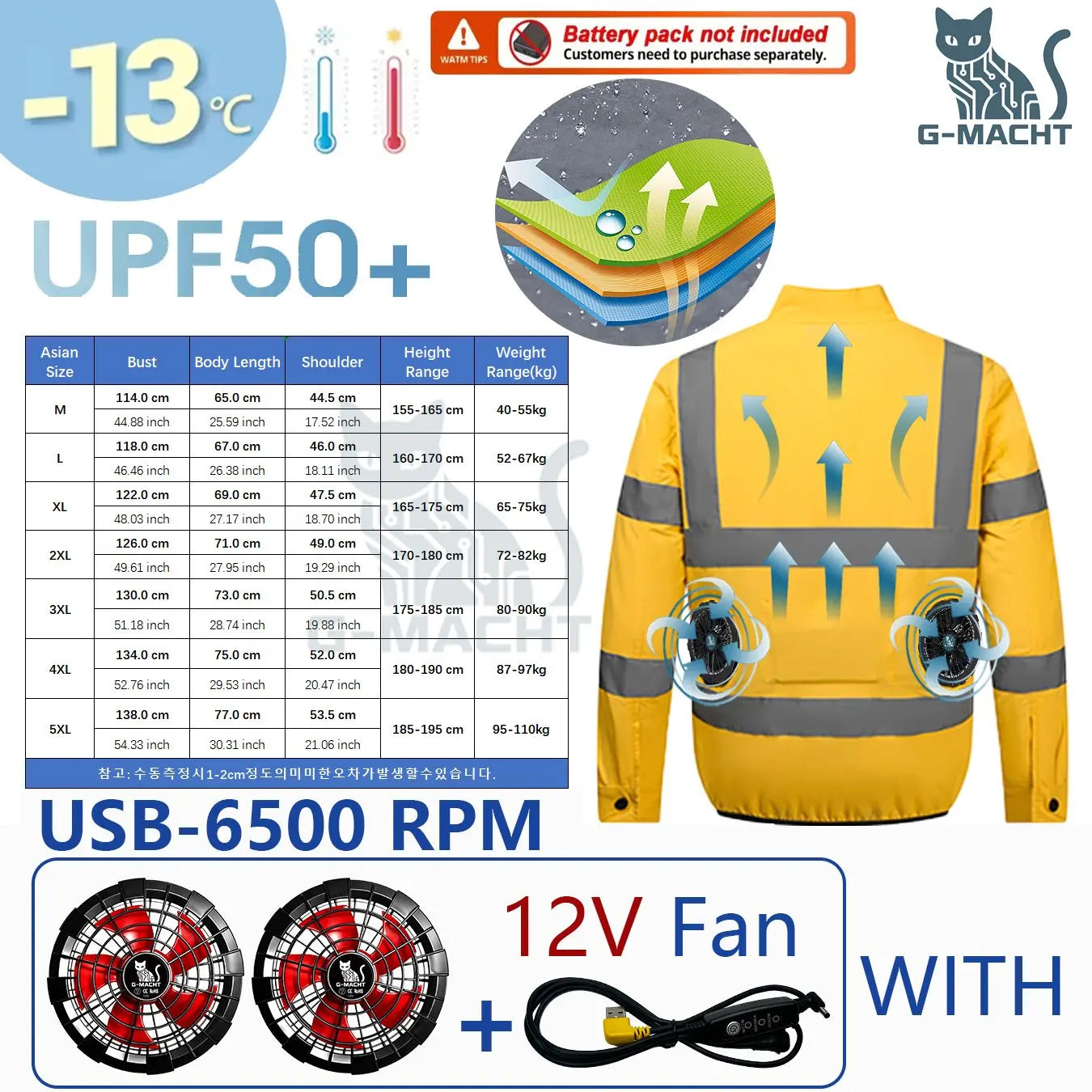 Smart Air Conditioning Cooling Jacket Men Breathable Sun Protection Workwear For Outdoor Workers Fishing Hiking