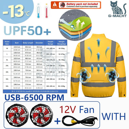 Smart Air Conditioning Cooling Jacket Men Breathable Sun Protection Workwear For Outdoor Workers Fishing Hiking
