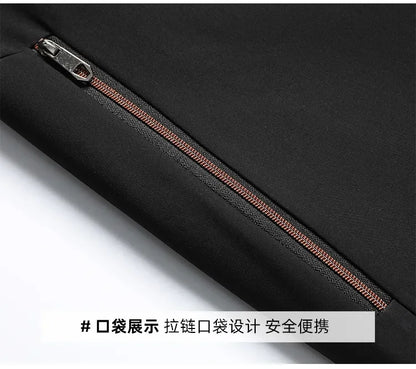 Smart Casual Men's Suit Jacket High Quality Outwear Coats Men Casual Waterproof Jackets Spring Autumn Solid Color Business Coat