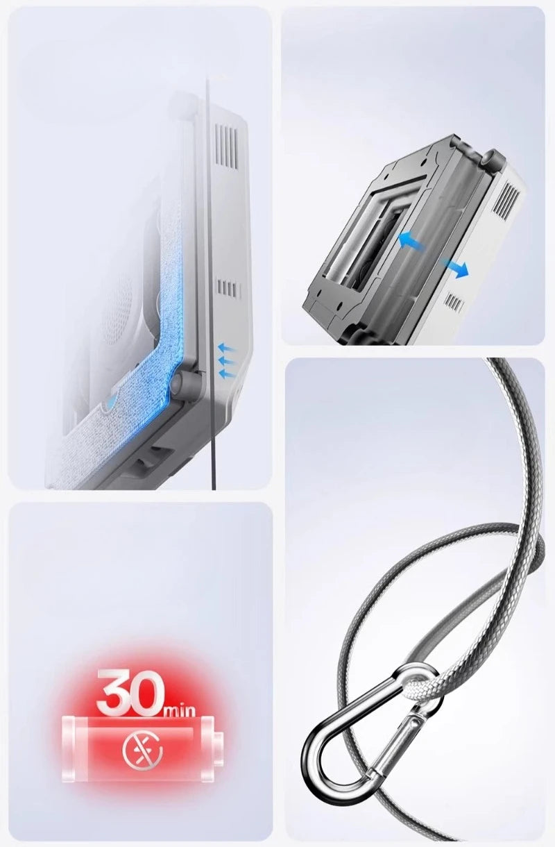 2026 New ECOVACS smart Robot for washing windows WINBOT  MINI2 Window Cleaning Robot 8000Pa Glass Vacuum Cleaner 100-240V